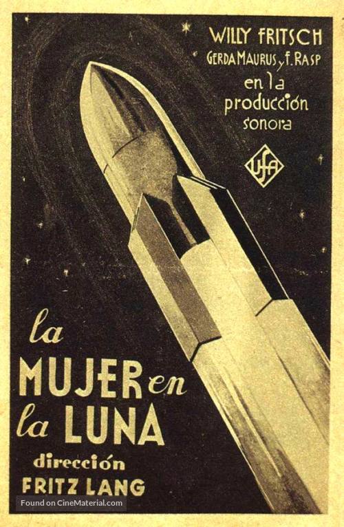 Frau im Mond - Spanish Movie Poster