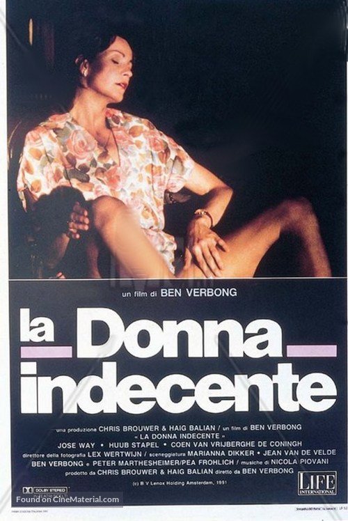 De onfatsoenlijke vrouw - Italian Movie Poster