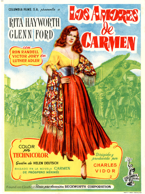 The Loves of Carmen - Spanish Movie Poster