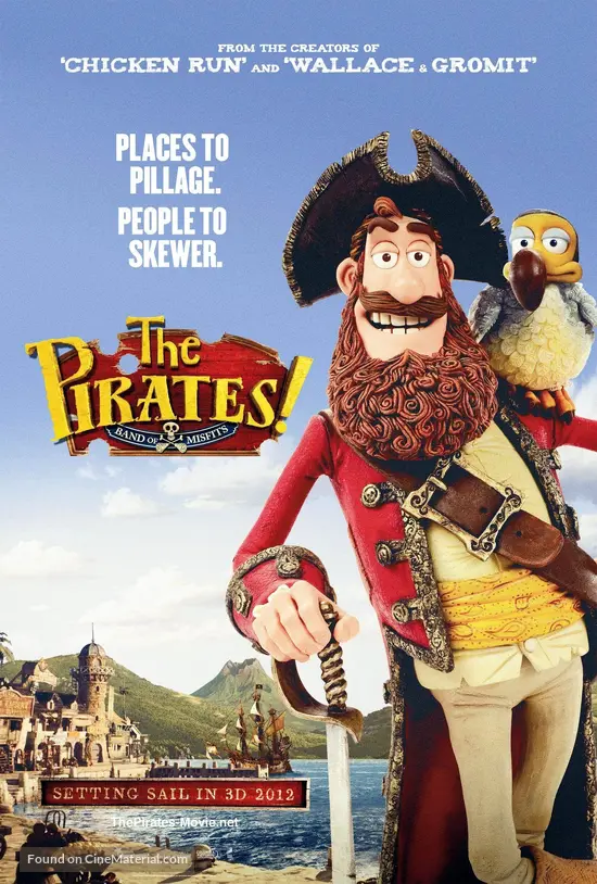 The Pirates! Band of Misfits - British Movie Poster