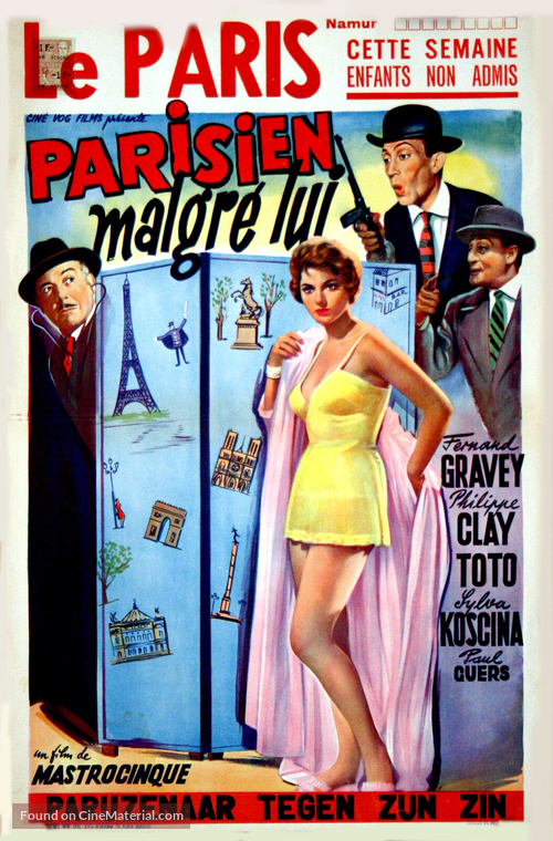 Tot&ograve; a Parigi - Belgian Movie Poster