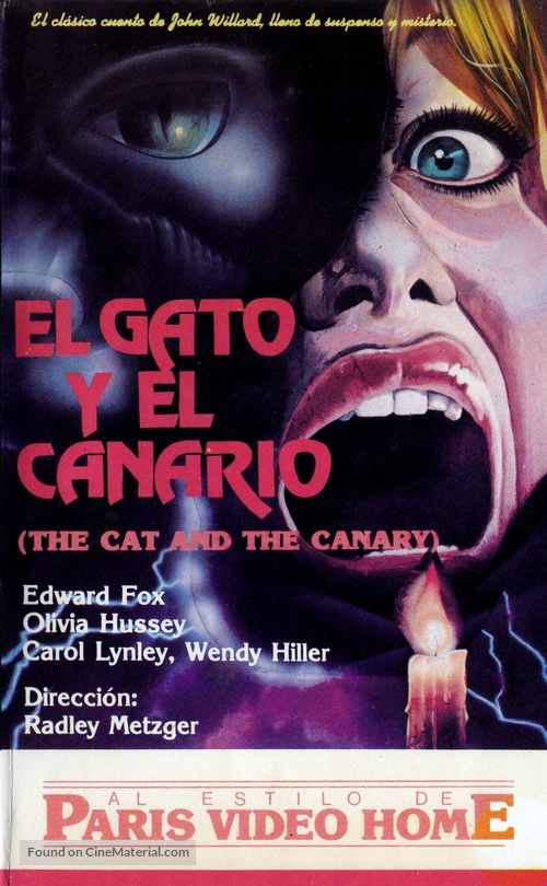 The Cat and the Canary - Argentinian VHS movie cover