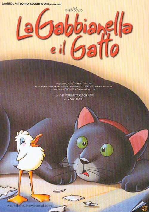 La gabbianella e il gatto - Italian Movie Poster