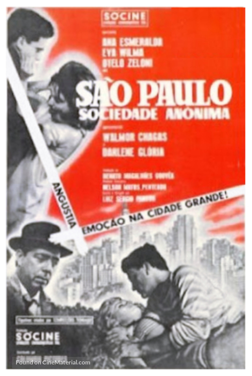 S&atilde;o Paulo, Sociedade An&ocirc;nima - Brazilian Movie Poster