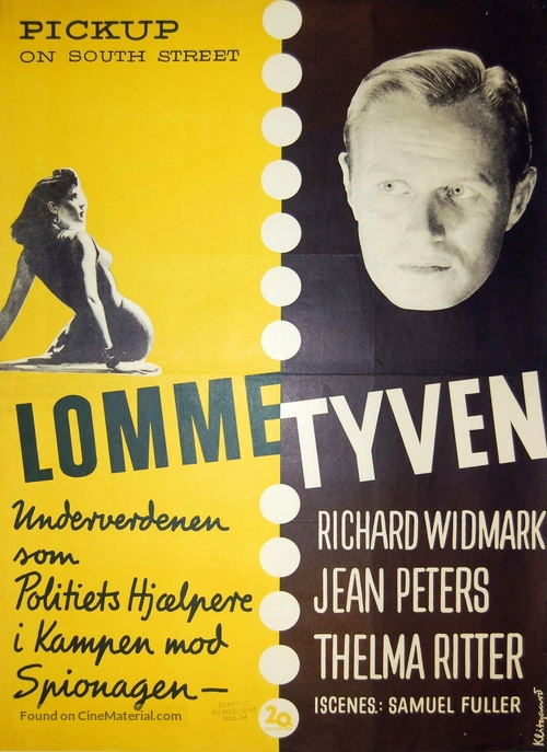 Pickup on South Street - Danish Movie Poster