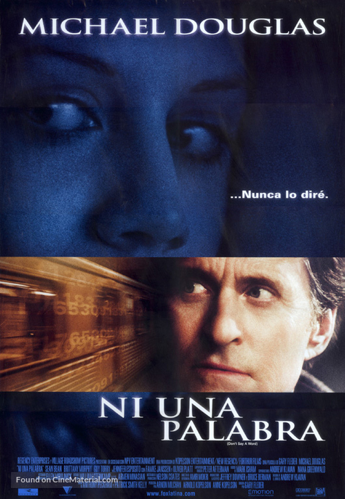 Don&#039;t Say A Word - Mexican Movie Poster