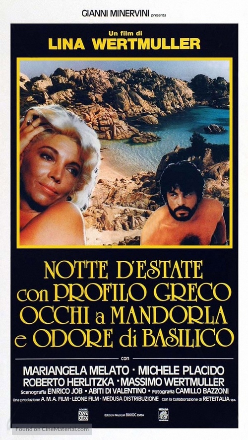 Notte d&#039;estate con profilo greco, occhi a mandorla e odore di basilico - Italian Movie Poster