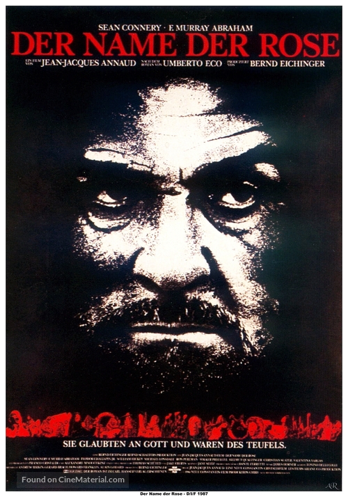 The Name of the Rose - German Movie Poster