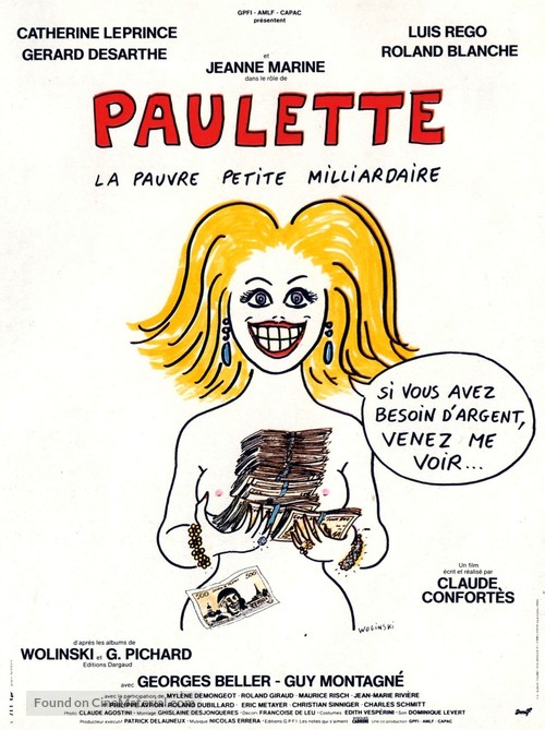 Paulette, la pauvre petite milliardaire - French Movie Poster