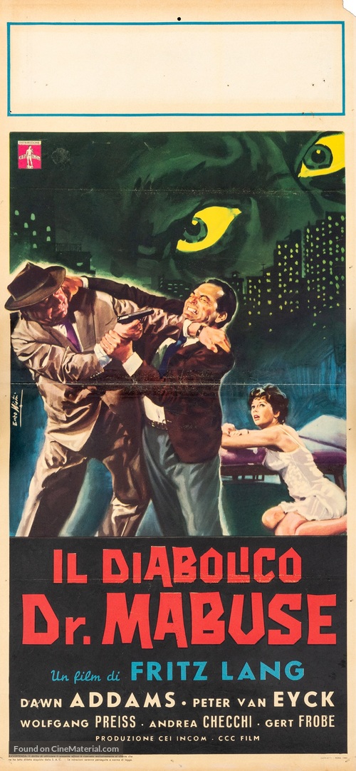 Die 1000 Augen des Dr. Mabuse - Italian Movie Poster