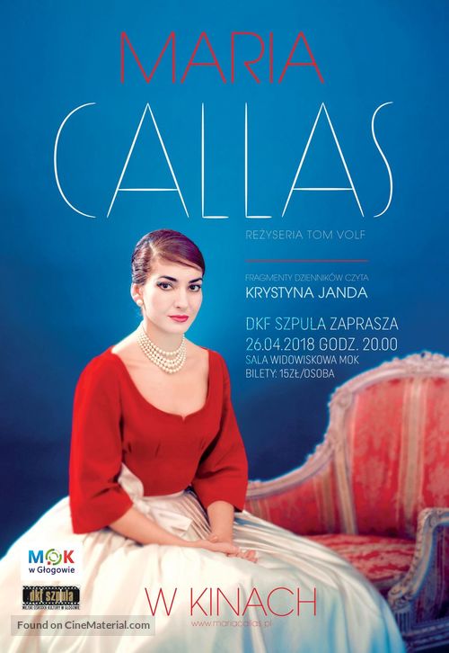 Maria by Callas: In Her Own Words - Polish Movie Poster