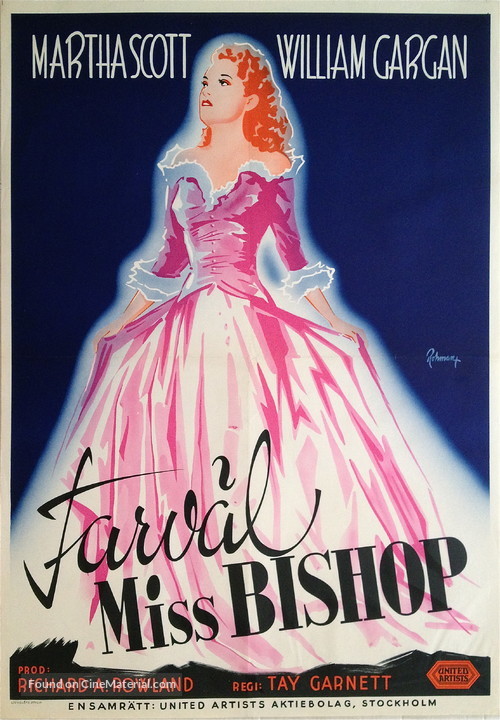 Cheers for Miss Bishop - Swedish Movie Poster