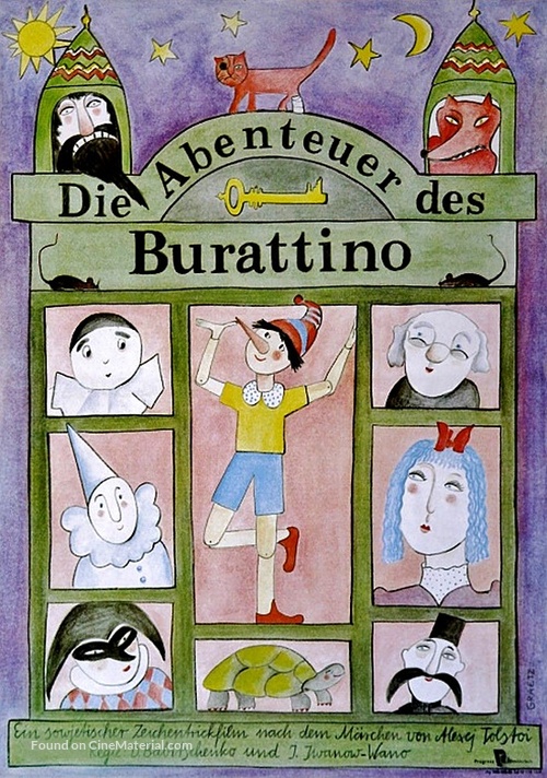 Priklyucheniya Buratino - German Movie Poster