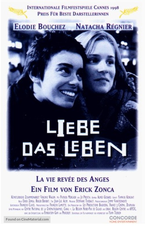 La vie r&ecirc;v&eacute;e des anges - German VHS movie cover