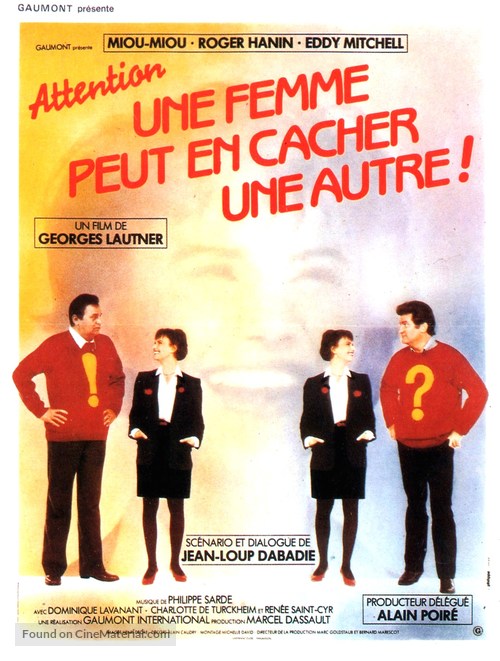 Attention une femme peut en cacher une autre! - French Movie Poster