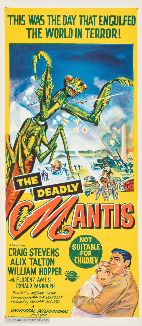 The Deadly Mantis - Australian Movie Poster