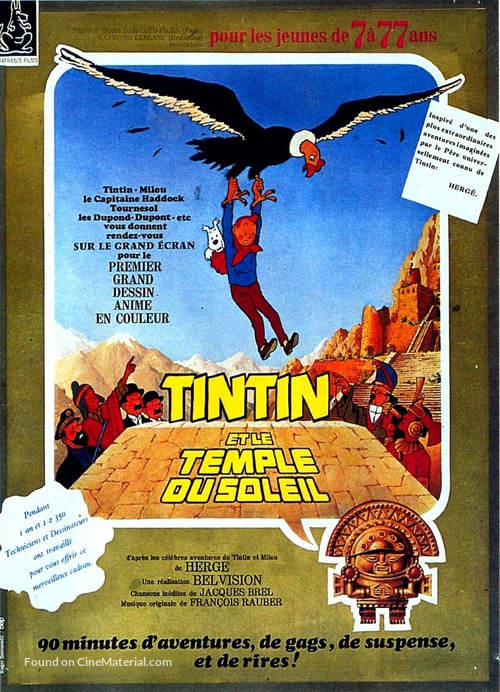 Tintin et le temple du soleil - French Movie Poster