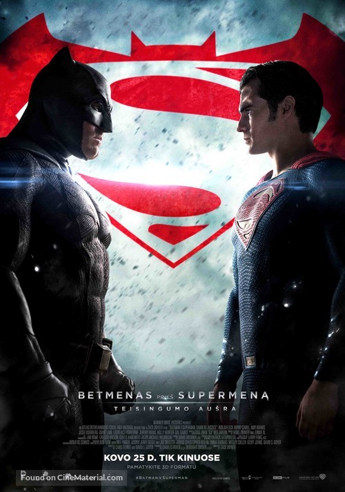 Batman v Superman: Dawn of Justice - Lithuanian Movie Poster