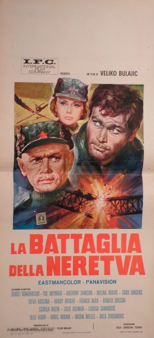 Bitka na Neretvi - Italian Movie Poster