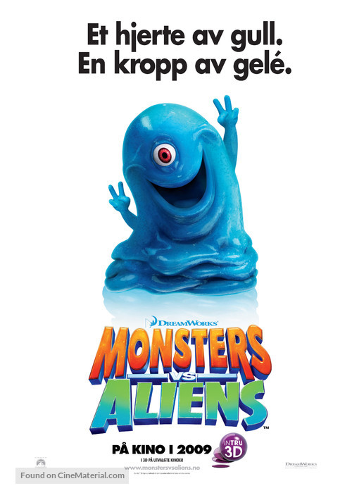 Monsters vs. Aliens - Norwegian Movie Poster