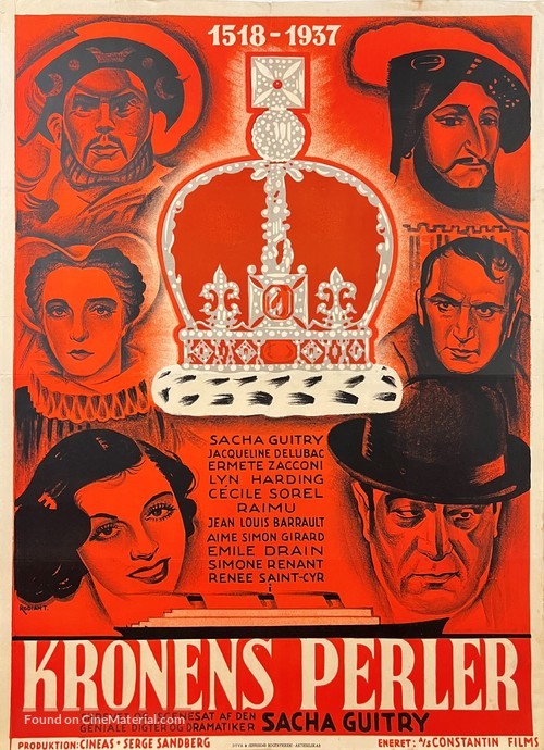 Les perles de la couronne - Danish Movie Poster