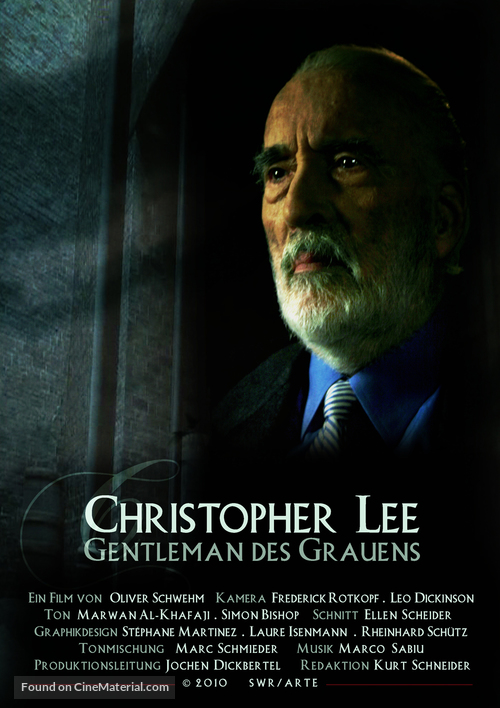 Christopher Lee - Gentleman des Grauens - German Movie Poster