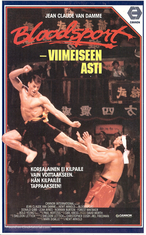 Bloodsport - Finnish VHS movie cover