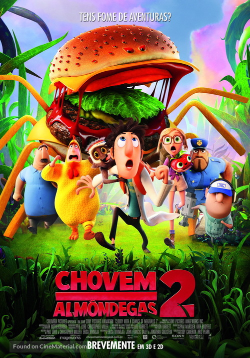 Cloudy with a Chance of Meatballs 2 - Portuguese Movie Poster