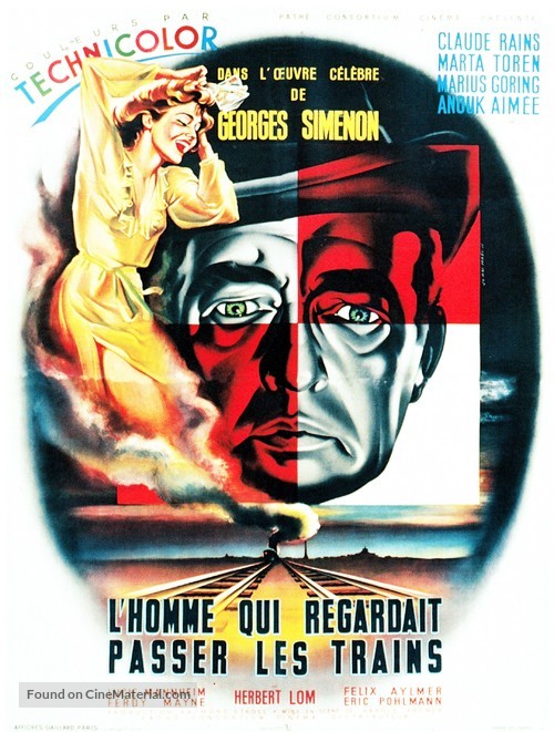The Man Who Watched the Trains Go By - French Movie Poster