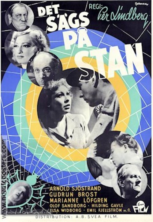 Det s&auml;gs p&aring; stan - Swedish Movie Poster