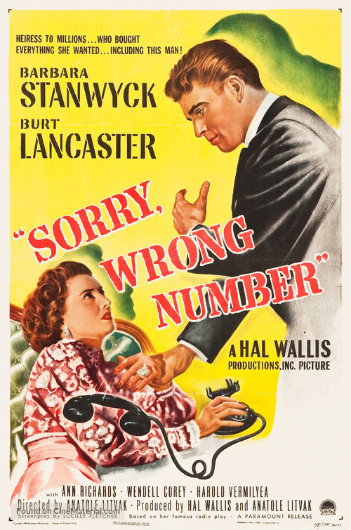 Sorry, Wrong Number - Movie Poster