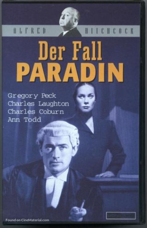 The Paradine Case - German VHS movie cover