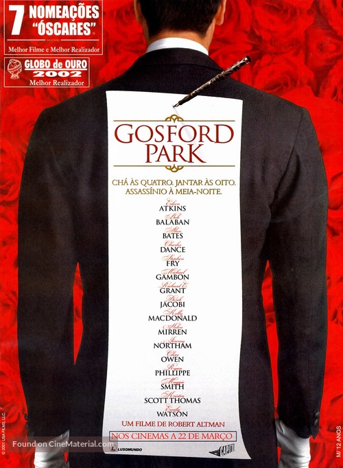 Gosford Park - Portuguese Movie Poster