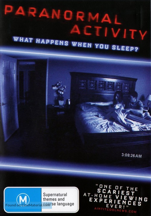 Paranormal Activity - Australian DVD movie cover