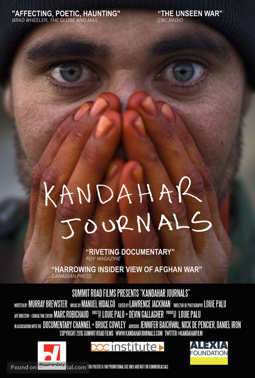 Kandahar Journals - Canadian Movie Poster