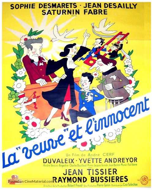 La veuve et l&#039;innocent - French Movie Poster