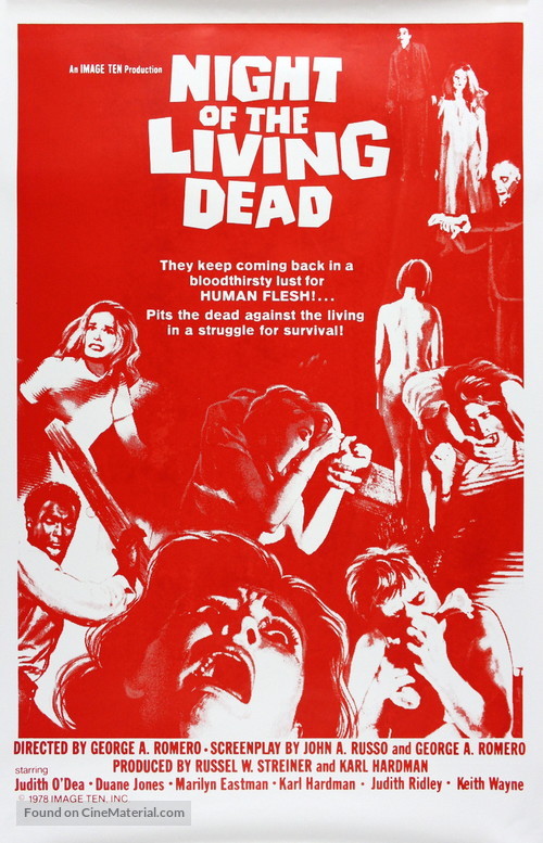 Night of the Living Dead - Re-release movie poster
