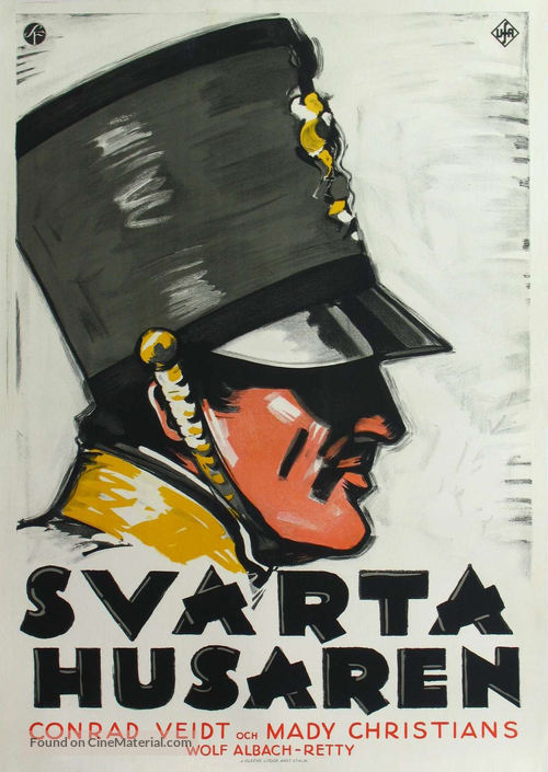 Der schwarze Husar - Swedish Movie Poster