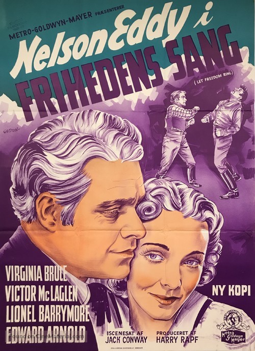 Let Freedom Ring (1939) Danish movie poster