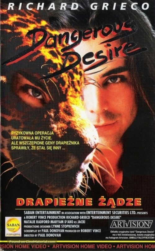 Tomcat: Dangerous Desires - Polish Movie Cover