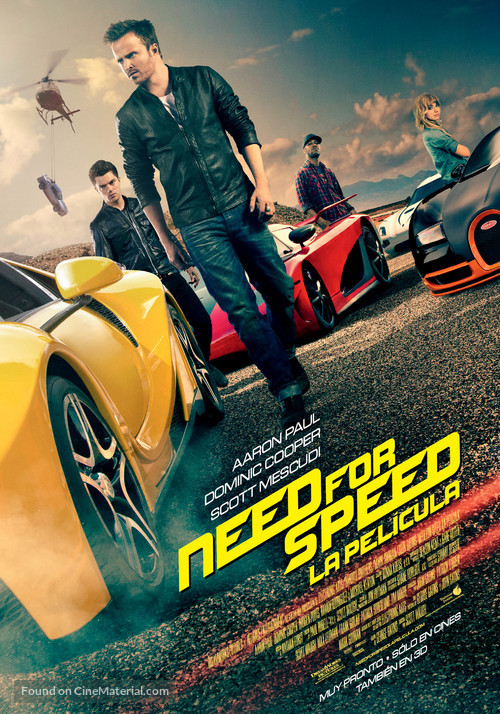 Need for Speed - Mexican Movie Poster