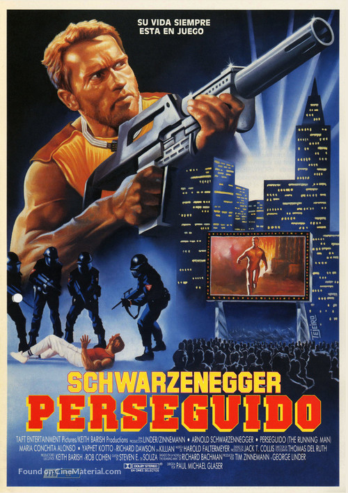 The Running Man - Spanish Movie Poster