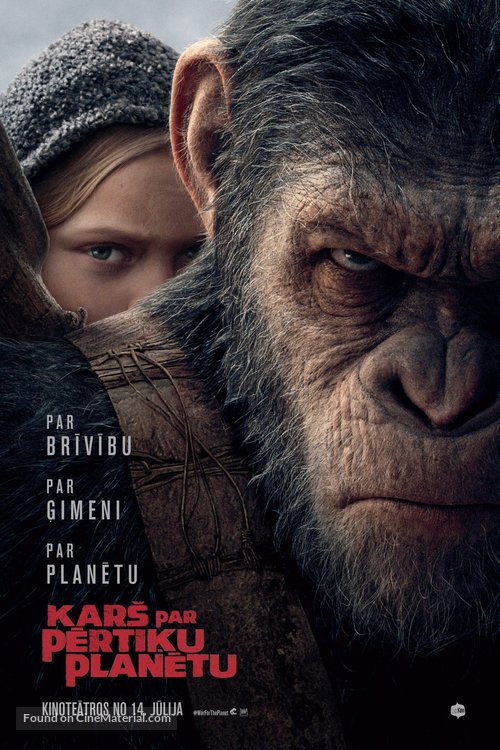 War for the Planet of the Apes - Latvian Movie Poster