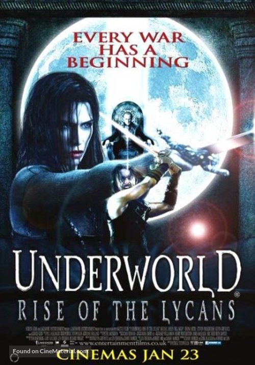 Underworld: Rise of the Lycans - British Movie Poster