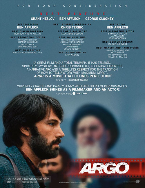 Argo - For your consideration movie poster