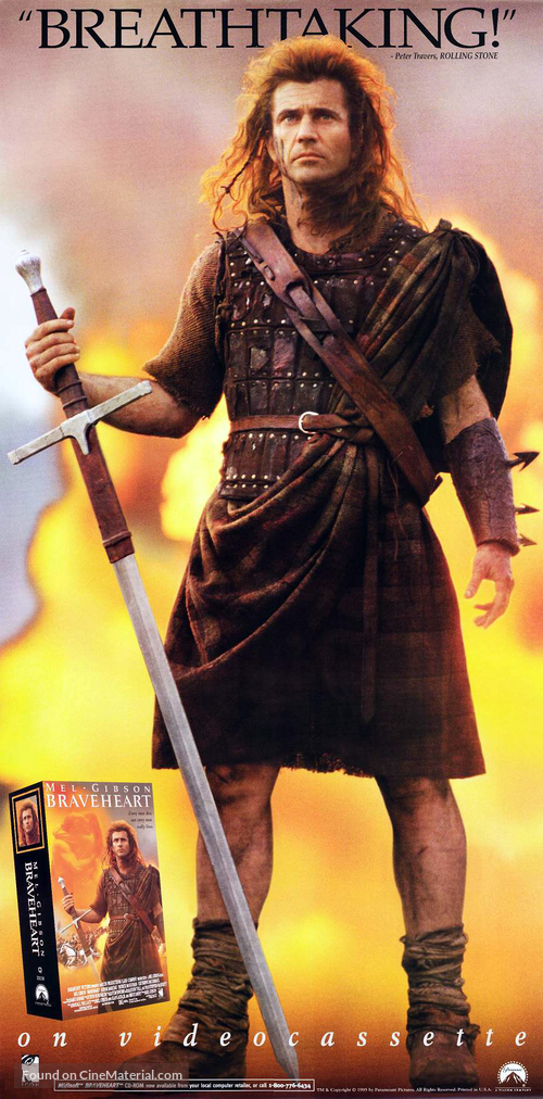 Braveheart - Video release movie poster