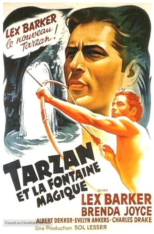 Tarzan&#039;s Magic Fountain - French Movie Poster
