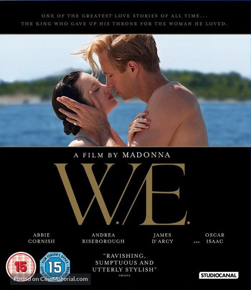 W.E. - British Blu-Ray movie cover