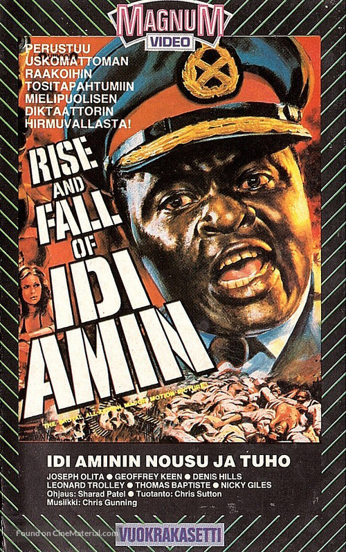 Rise and Fall of Idi Amin - Finnish VHS movie cover
