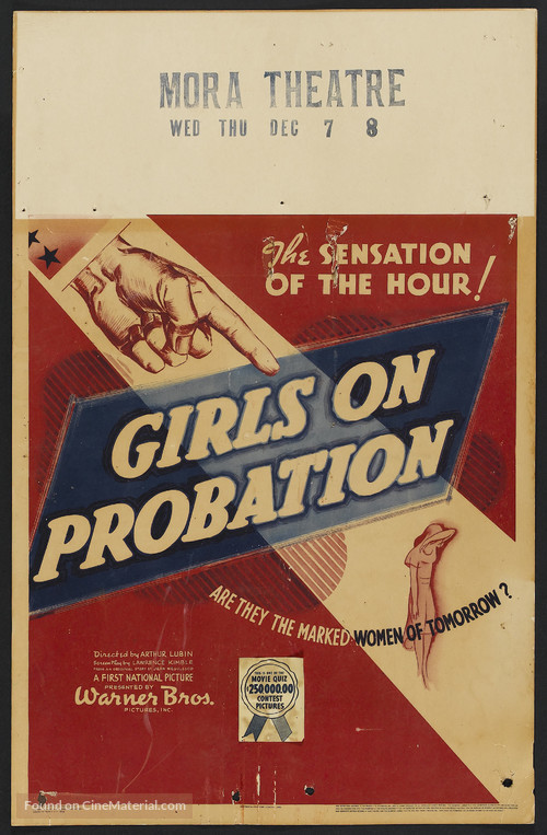 Girls on Probation - Theatrical movie poster